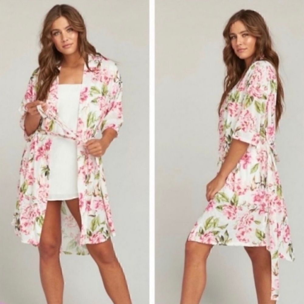 Show me your Mumu Brie Floral Short Robe